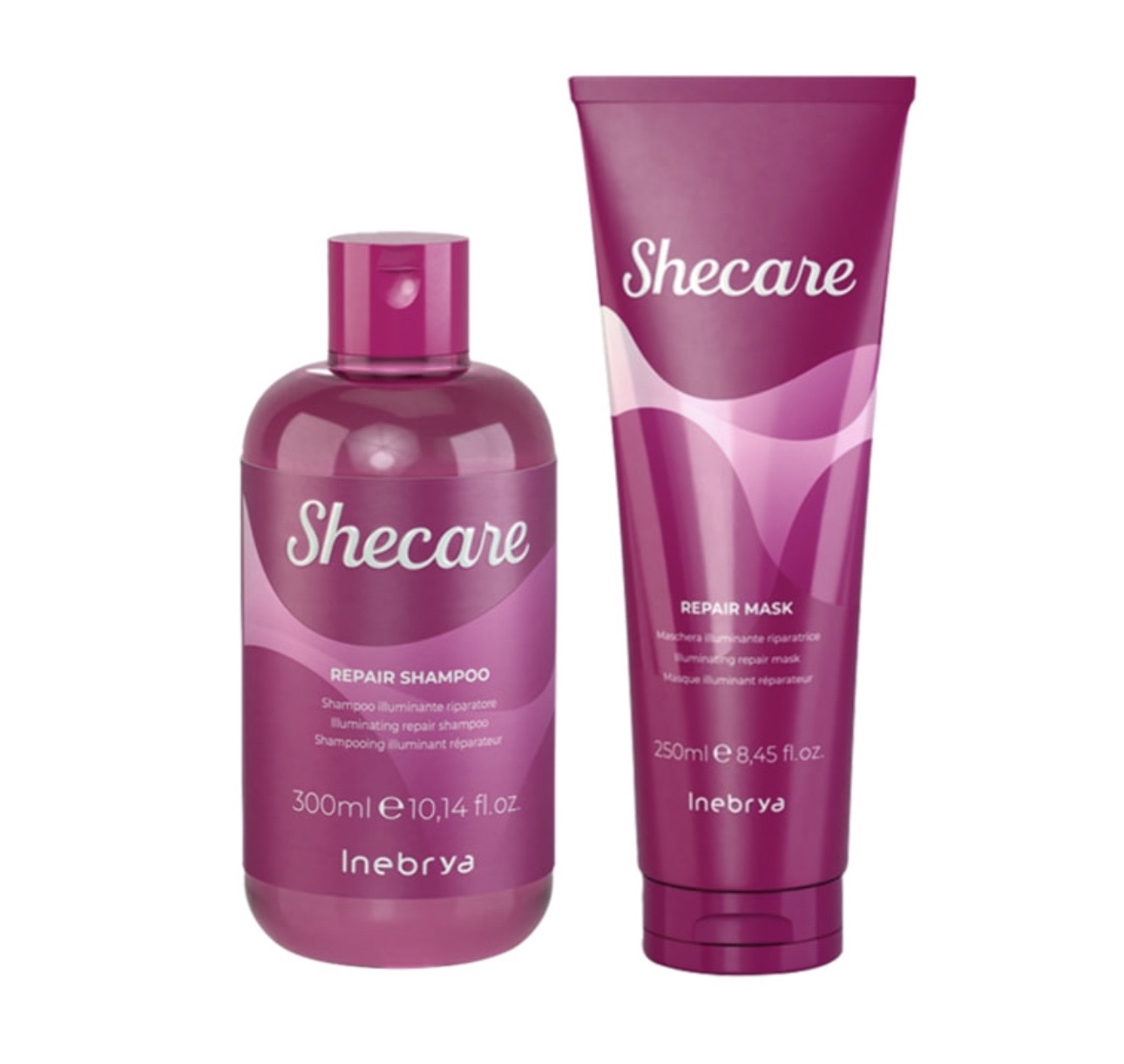 INEBRYA SheCare Repair Illuminating Kit – Shampoo 300ml & Mask 250ml