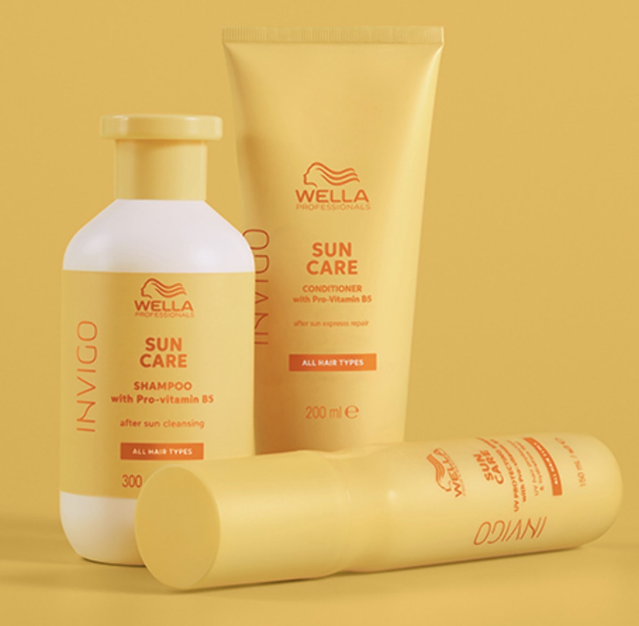 Wella Professionals Invigo Sun Care Kit – Shampoo 300ml, Conditioner 200ml & UV Protection Spray 150ml